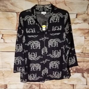 NWT 👑 CROWN & IVY 🌿Elephant jacket Med